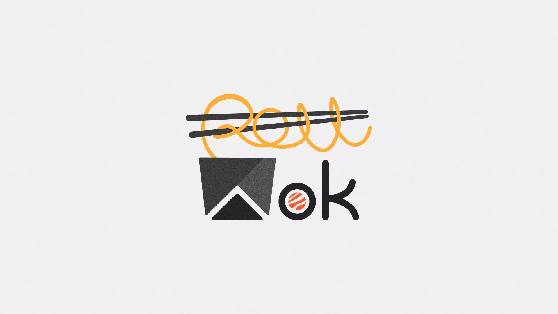 Разработка логотипа суши-бара «Roll Wok Club» в Старой Купавне